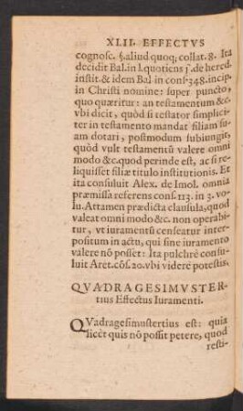 Quadragesimus Tertius Effectus Iuramenti.