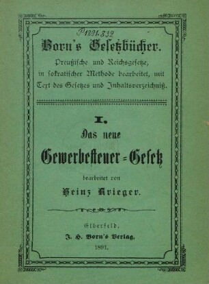 1: Das neue Gewerbesteuer-Gesetz