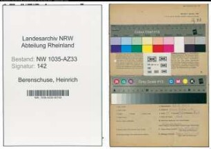 Entnazifizierung Heinrich Berenschuse , geb. 22.02.1909 (Bergmann)