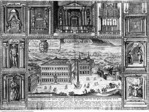 Stichserie zu den wichtigsten Kirchen Roms, San Giovanni in Laterano, Einzelansichten der Kirche und der wichtigsten Altäre