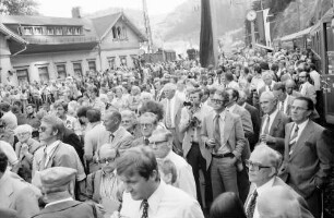 Triberg: Empfang am Bahnhof