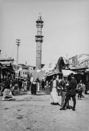 Minarett in Beirut (HAPAG-Mittelmeerfahrt der Oceana Leonhardt 1929)