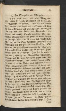 1) Die Mongolen oder Mongalen