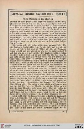 Heft 16 (2. Maiheft 1910)