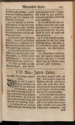 VIII. Neu-Jahrs-Lieder