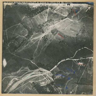 Foto der Stellungen südwestlich von Moulins (Luftbild)