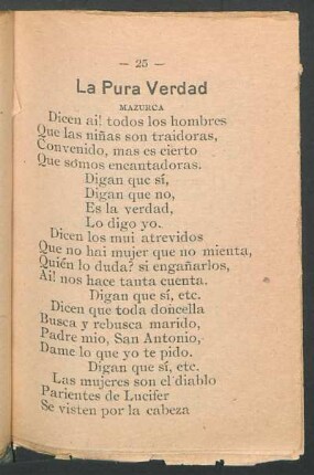 La Pura Verdad : Mazurca