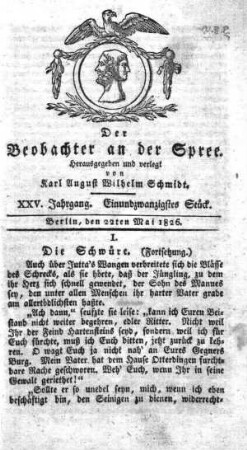 21. Stueck, 22. Mai 1826