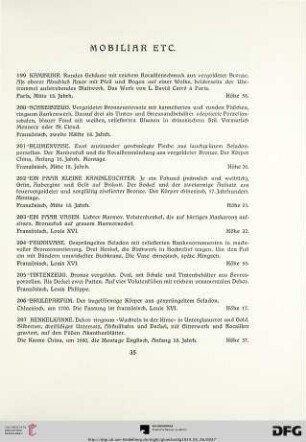Mobiliar etc. (Nr. 199-221)