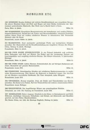 Mobiliar etc. (Nr. 199-221)