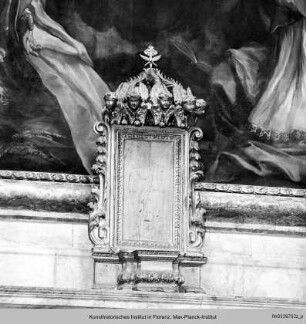 Siena, Sant'Agostino: Tabernakelbank (Sockel und Baldachin)