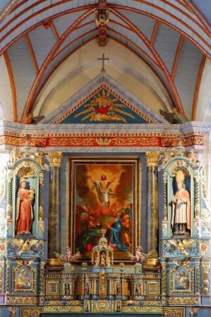 Frankreich. Bretagne. Finistere. Sizun. Kirche. Hauptaltar