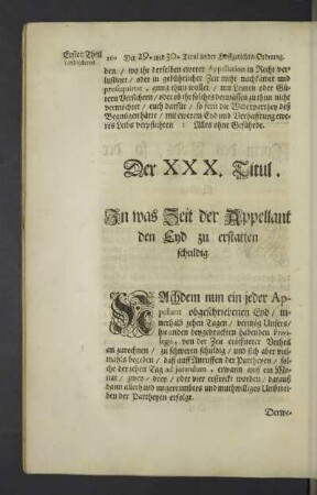 Der XXX. Titul.