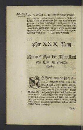Der XXX. Titul.