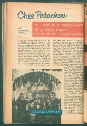 Chez Patachou - un night-club sobreviviente de la "belle epoque" en la butte de Montmartre
