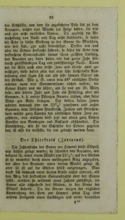Der Thierkreis (Zodiacus)