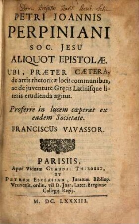 Aliquot Epistolae