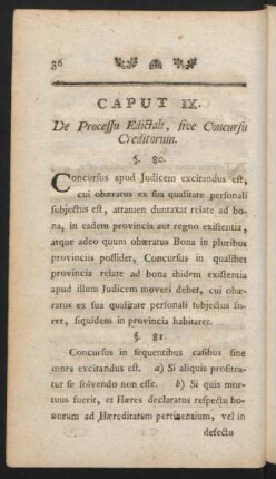 Caput IX. De Processu Edictali, sive Concursu Creditorum