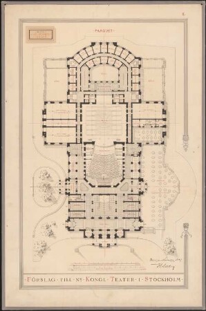 Oper, Stockholm: Grundriss der Parkettebene