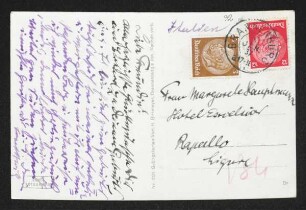 Brief von Josef Block an Margarete Hauptmann