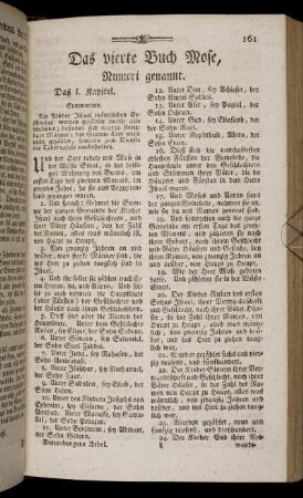 Das vierte Buch Mose, Numeri genannt.