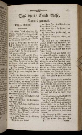 Das vierte Buch Mose, Numeri genannt.