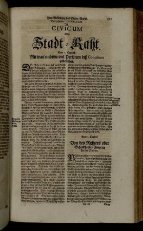 Das zehende Concilium Ist Civicum Oder Stadt-Raht.