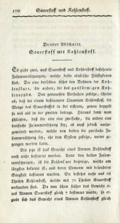 Dritter Abschnitt. Sauerstoff mit Kohlenstoff
