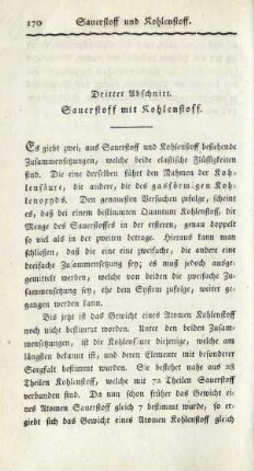 Dritter Abschnitt. Sauerstoff mit Kohlenstoff