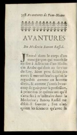 Avantures Du Medecin Banou Rassid.