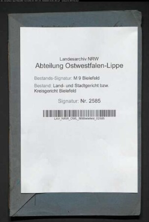 Erblasser: Cordbrüning, Johannes; Erblasser: Cordbrüning, Christoph: Testament