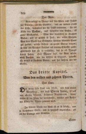 Das dritte Kapitel. Von den wilden und zahmen Thieren
