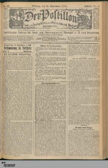 Der Postillon : Amts- und Anzeigeblatt für den Oberamtsbezirk Marbach : unabhängige Zeitung für Stadt und Oberamtsbezirk Marbach a.N. und Umgebung