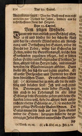 276-290, Das 29. Capitel. Vom seligen Abschiede.