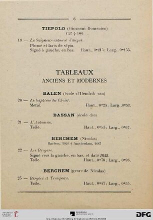 Tableaux (Nr. 20-98)