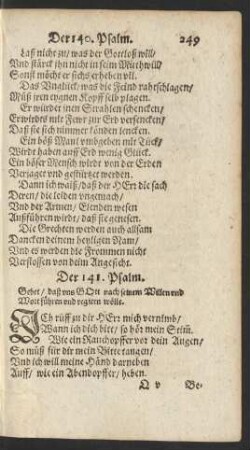 Der 141. Psalm - Der 150. Psalm