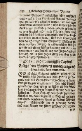 Das ein und zwantzigste Capitul. - Das zwey und zwantzigste Capitul.