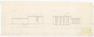 Wohnhaus F. Haas, Karlsruhe Ausführungsplanung: Nordansicht, Westansicht: 1:50