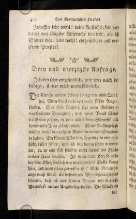 430-441, Drey und vierzigste Anfrage