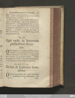 Tit. XVI. (VI. 58.) De suis & legitimis heredibus.