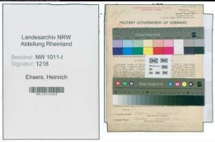 Entnazifizierung Heinrich Ehsers , geb. 17.11.1903 (Mechaniker)