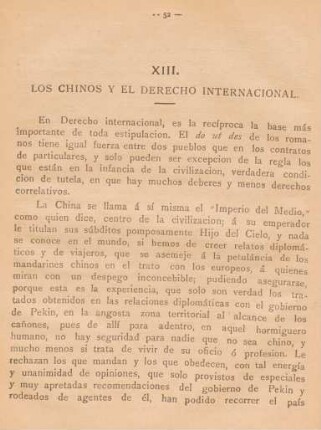 XIII. Los chinos y el derecho internacional
