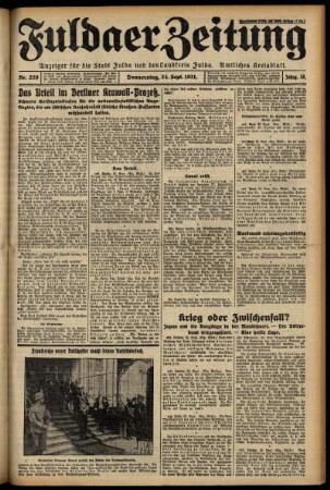Ausgabe vom Donnerstag, den 24. September 1931.