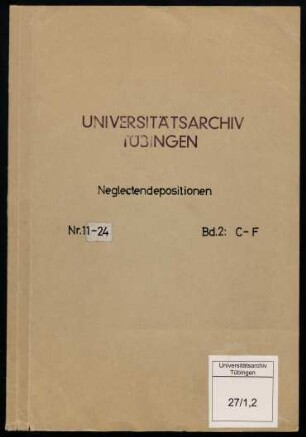 27/1,2 [Nr. 11,1-71]: Caldenbach, Christoph (1613-1698), Prof. für Beredsamkeit, Dichtkunst und Geschichte 1656-1698