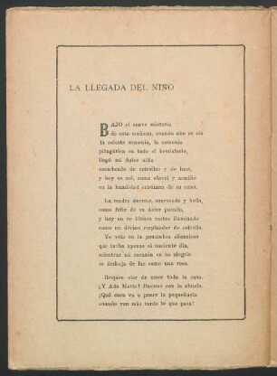 La llegada del niño