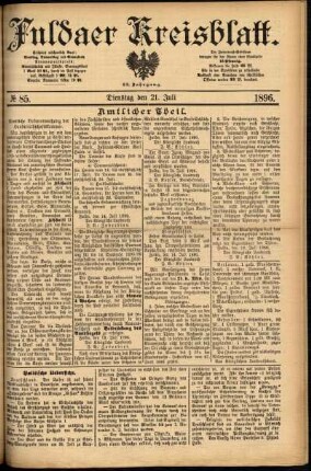 Ausgabe vom Dienstag, den 21. Juli 1896.
