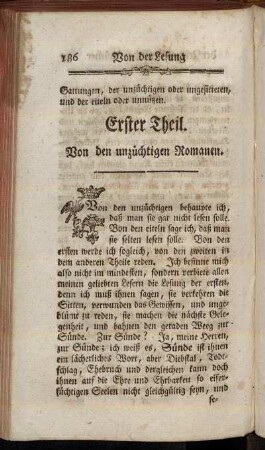 Erster Theil. Von den unzüchtigen Romanen.