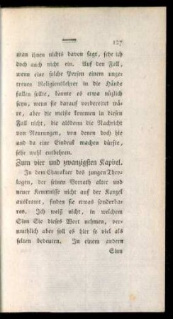 Zum vier und zwanzigsten Kapitel