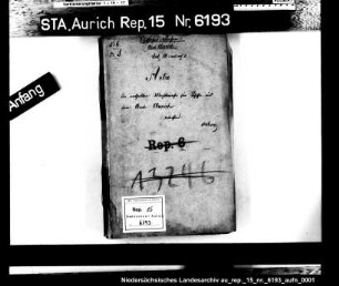 Die Ausstellung von Schiffsmeßbriefen für Einwohner im Amt Aurich