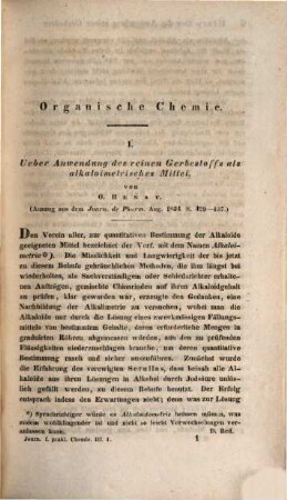 Journal für praktische Chemie : practical applications and applied chemistry ; covering all aspects of applied chemistry, 3. 1834